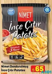 NİMET DONDURULMUŞ İNCE ÇITIR PATATES 1 KG